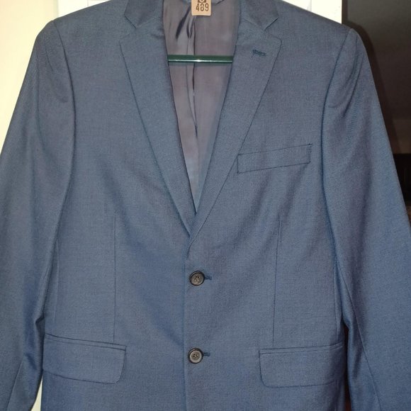 RALPH LAUREN BOY'S SUIT BRIGHT NAVY BLUE Jacket SIZE 14R / PANTS SIZE 12R